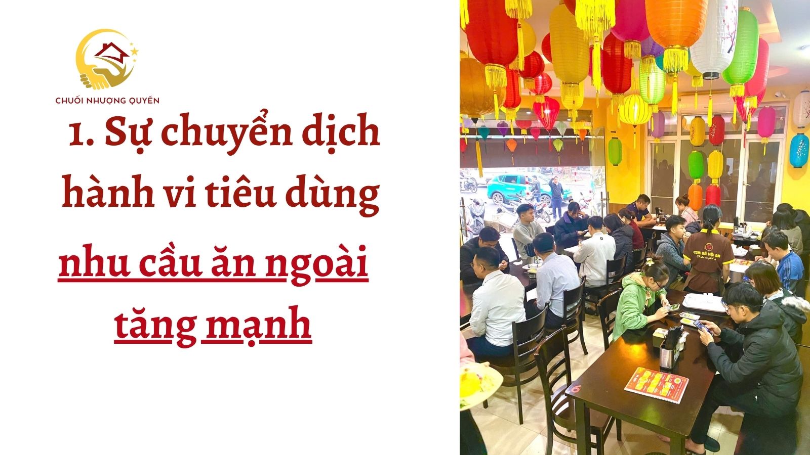 1. Sự chuyển dịch hành vi tiêu dùng – nhu cầu ăn ngoài tăng mạnh