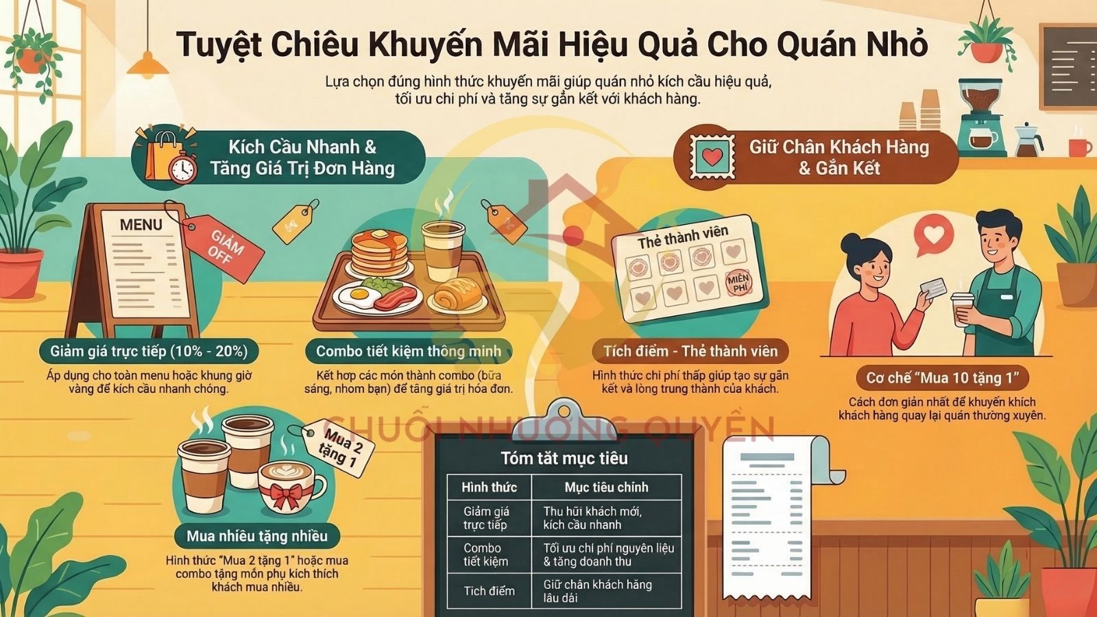 2. Lựa chọn hình thức khuyến mãi phù hợp với quán nhỏ